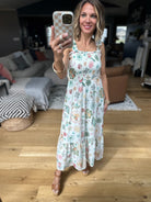 Blissful Floral Midi Dress - Ivory Multi-Blu Pepper-Anna Kaytes Boutique, Women's Fashion Boutique in Grinnell, Iowa