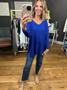 Want You Back Knit Dolman Sleeve Top - Royal Blue-Eesome-Anna Kaytes Boutique, Women's Fashion Boutique in Grinnell, Iowa