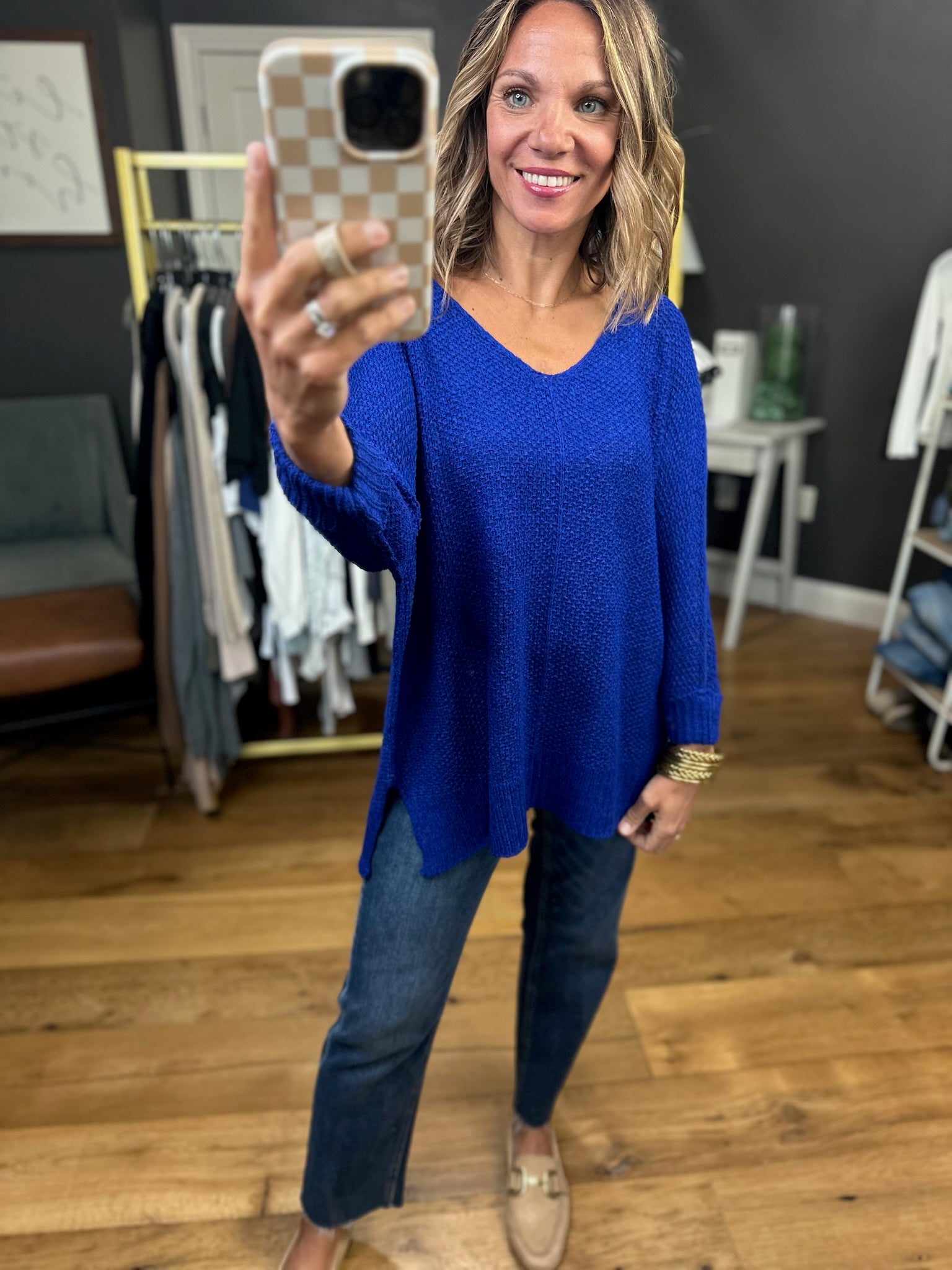 Want You Back Knit Dolman Sleeve Top - Royal Blue-Eesome-Anna Kaytes Boutique, Women's Fashion Boutique in Grinnell, Iowa