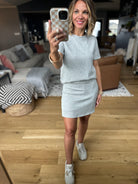 Worth A Shot Skort + Tee Set - Heather Grey-Wasabi & Mint-Anna Kaytes Boutique, Women's Fashion Boutique in Grinnell, Iowa