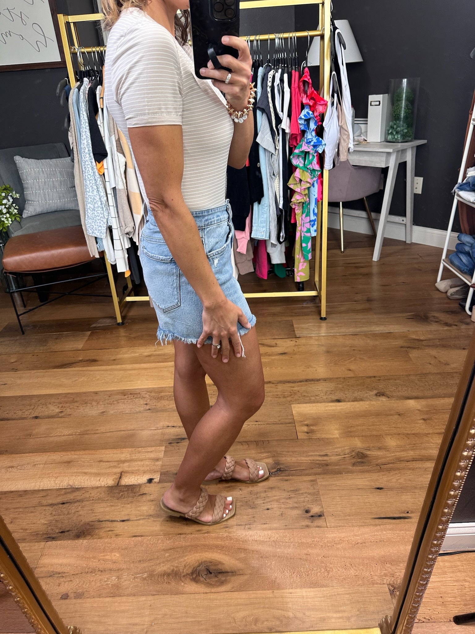 The Josie Striped Basic Tee - Multiple Options-Short Sleeves-Be cool-Anna Kaytes Boutique, Women's Fashion Boutique in Grinnell, Iowa