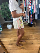 Sweetheart Stroll Embroidered Shorts-Shorts-THML-Anna Kaytes Boutique, Women's Fashion Boutique in Grinnell, Iowa
