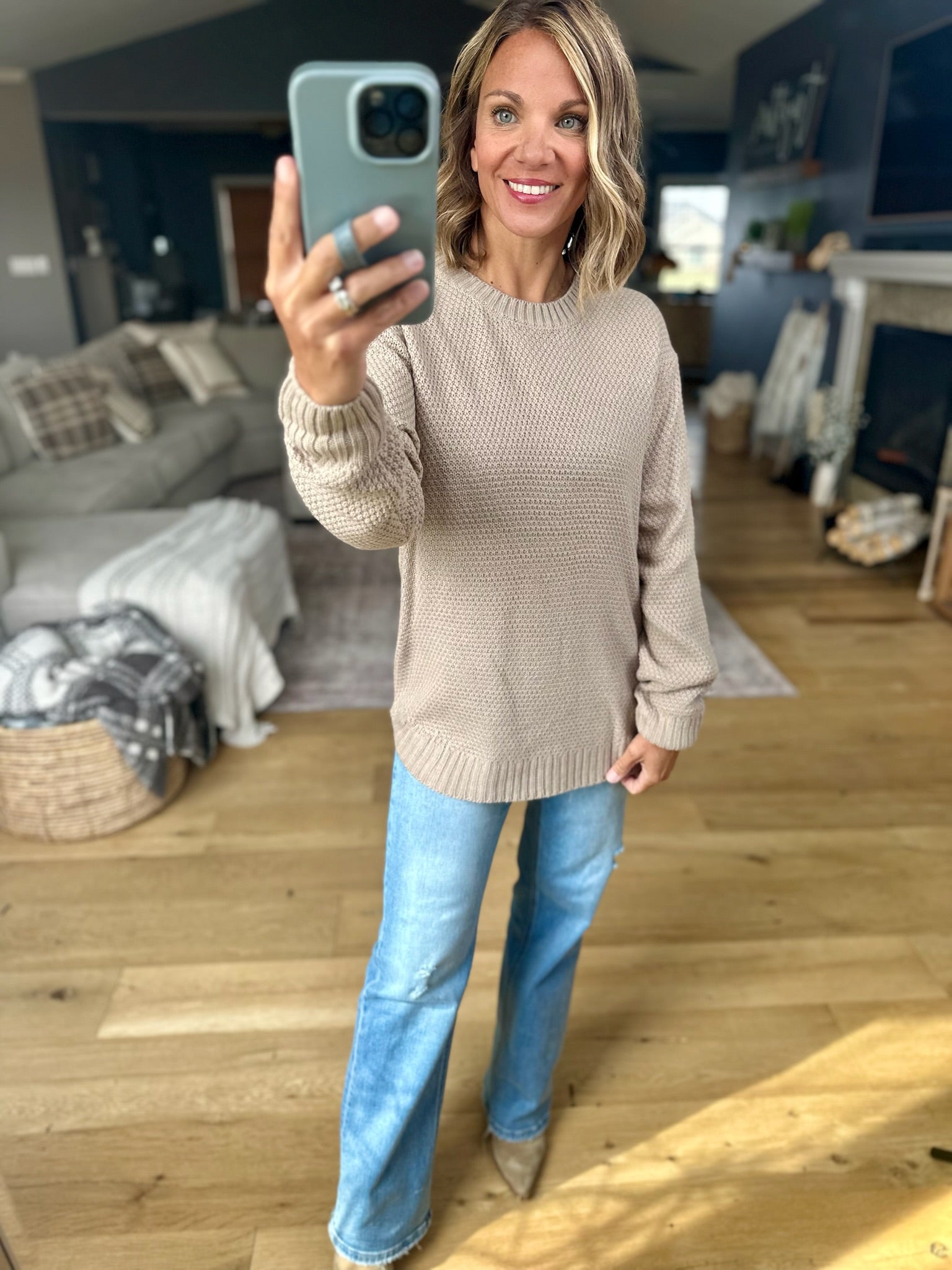 How It's Gonna Be Crew Knit Top-sweater-Zenana-Anna Kaytes Boutique, Women's Fashion Boutique in Grinnell, Iowa