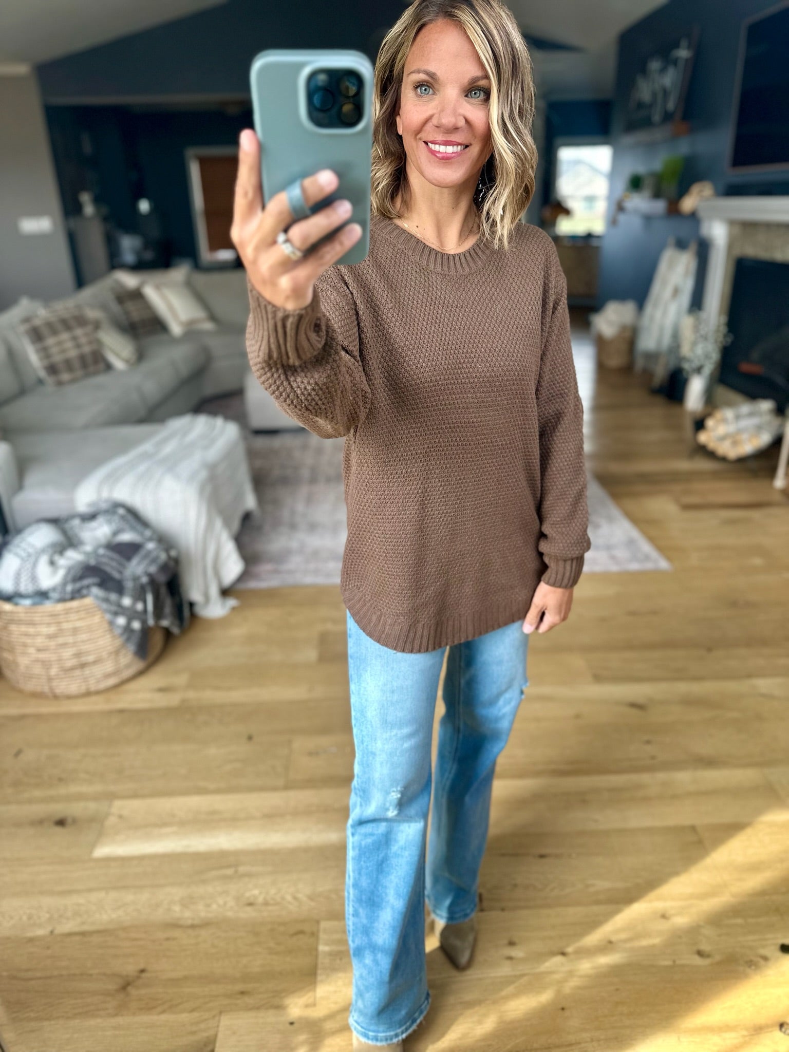 How It's Gonna Be Crew Knit Top-sweater-Zenana-Anna Kaytes Boutique, Women's Fashion Boutique in Grinnell, Iowa