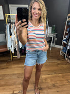 Summer Hang Striped Pocket Top - Ivory Stripe-Short Sleeves-Staccato-Anna Kaytes Boutique, Women's Fashion Boutique in Grinnell, Iowa