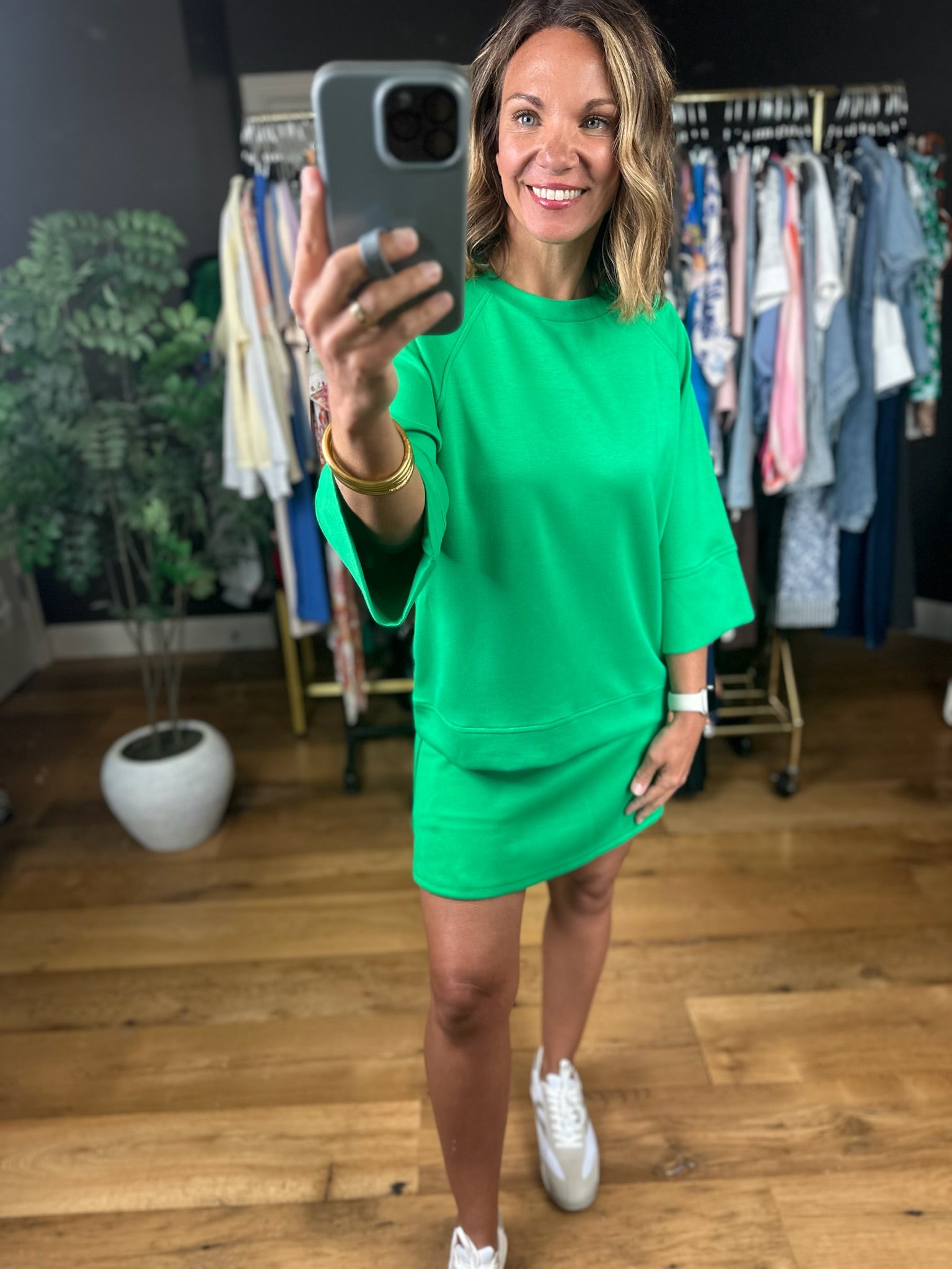 Fresh Air Feeling Skort-Short Sleeves-Umgee-Anna Kaytes Boutique, Women's Fashion Boutique in Grinnell, Iowa