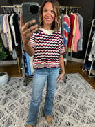 History Of Happiness Crochet-Knit Top-Short Sleeves-Hem & Thread-Anna Kaytes Boutique, Women's Fashion Boutique in Grinnell, Iowa