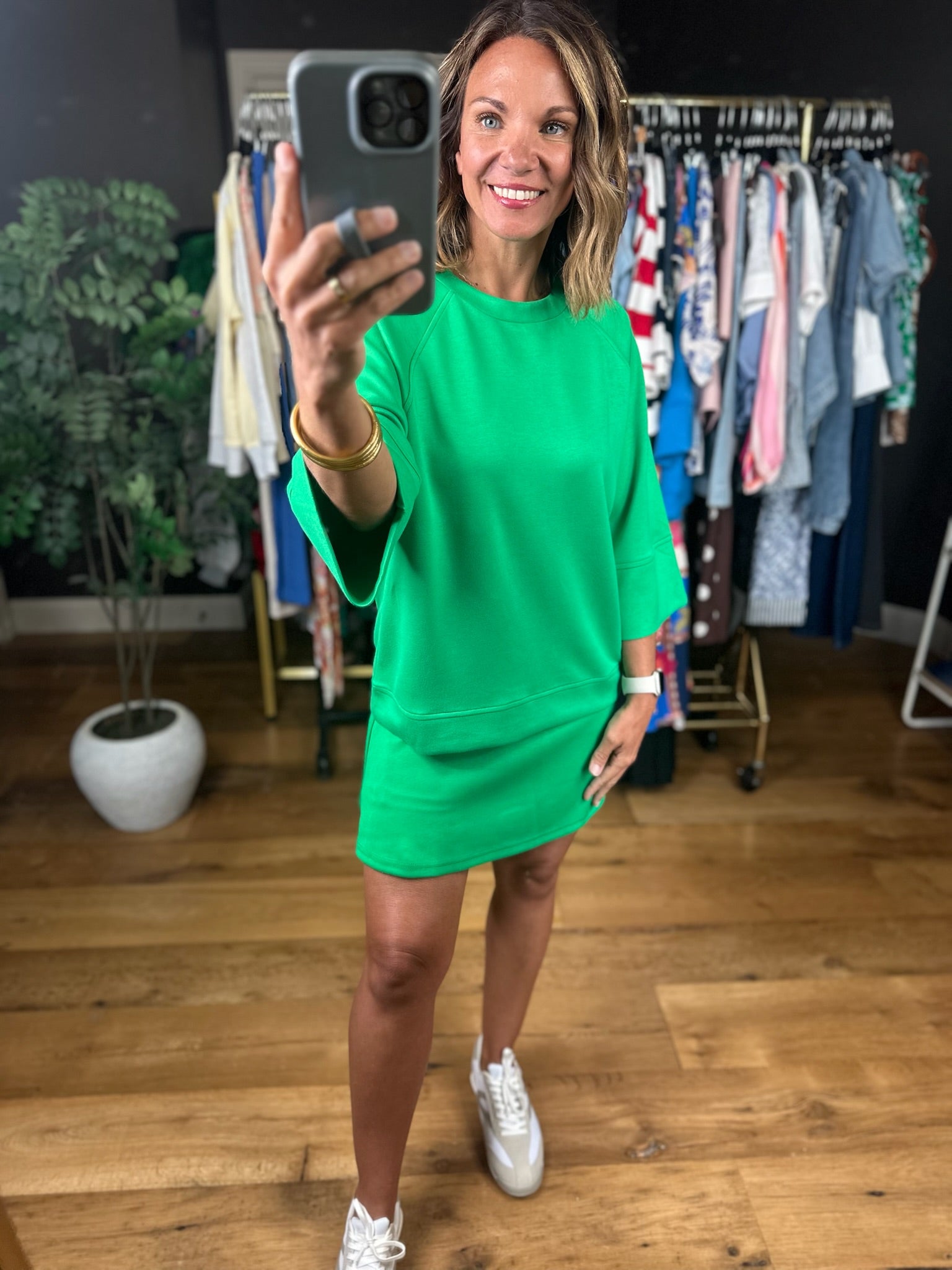 Fresh Air Feeling Skort-Short Sleeves-Umgee-Anna Kaytes Boutique, Women's Fashion Boutique in Grinnell, Iowa
