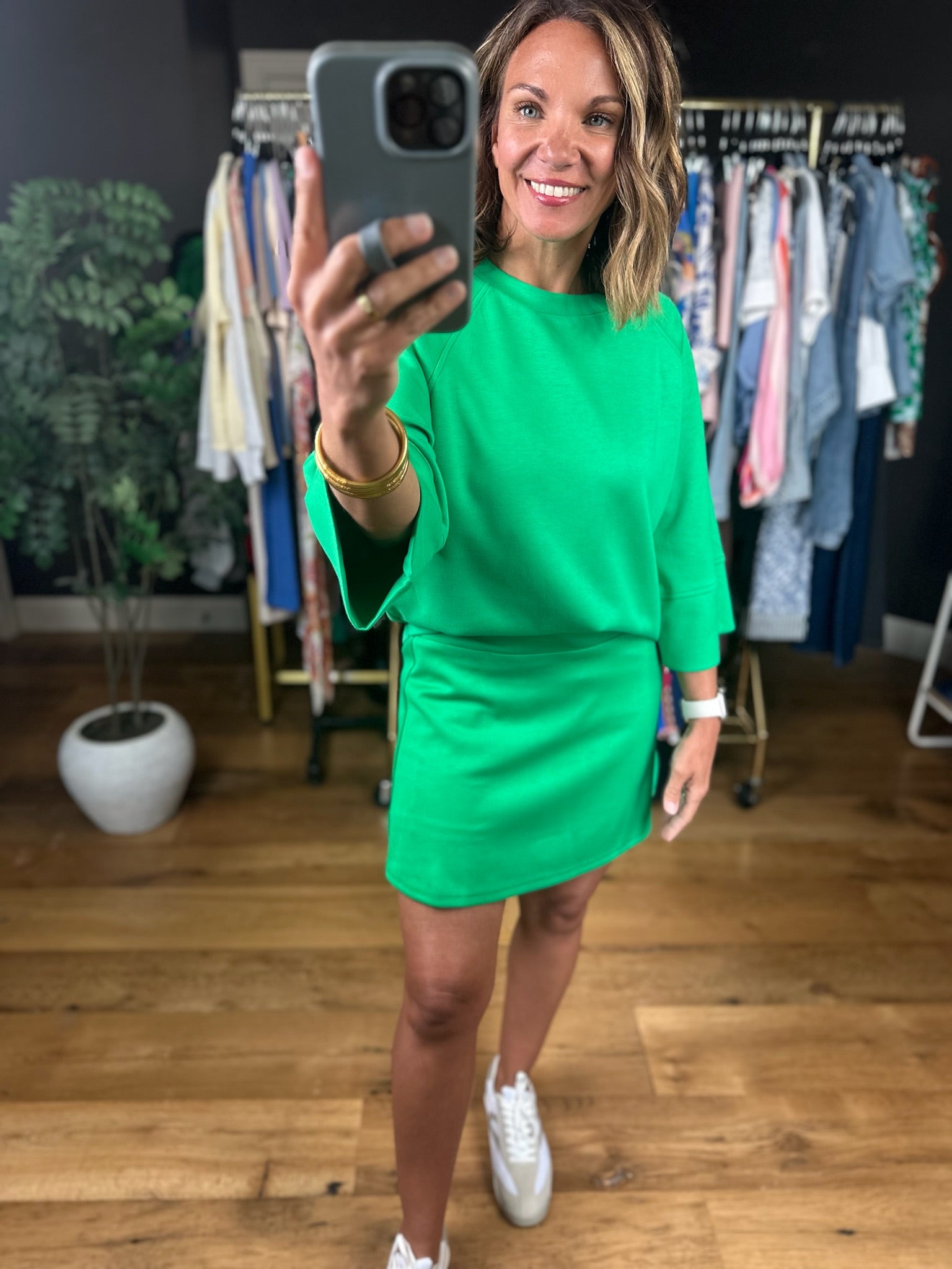 Fresh Air Feeling Skort-Short Sleeves-Umgee-Anna Kaytes Boutique, Women's Fashion Boutique in Grinnell, Iowa