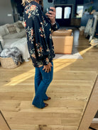 Moonlight Flowers Button-Down Top-Entro-Anna Kaytes Boutique, Women's Fashion Boutique in Grinnell, Iowa