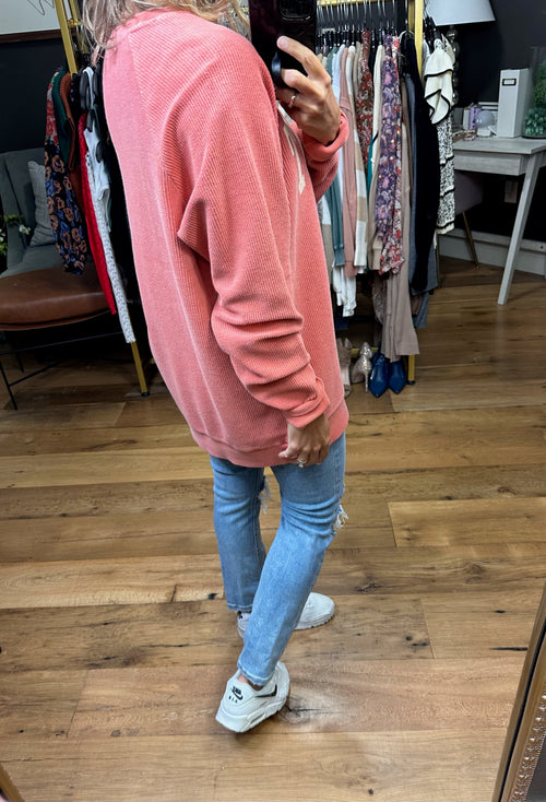 Midwest Washed Relaxed Fit Crewneck - Cinnamon