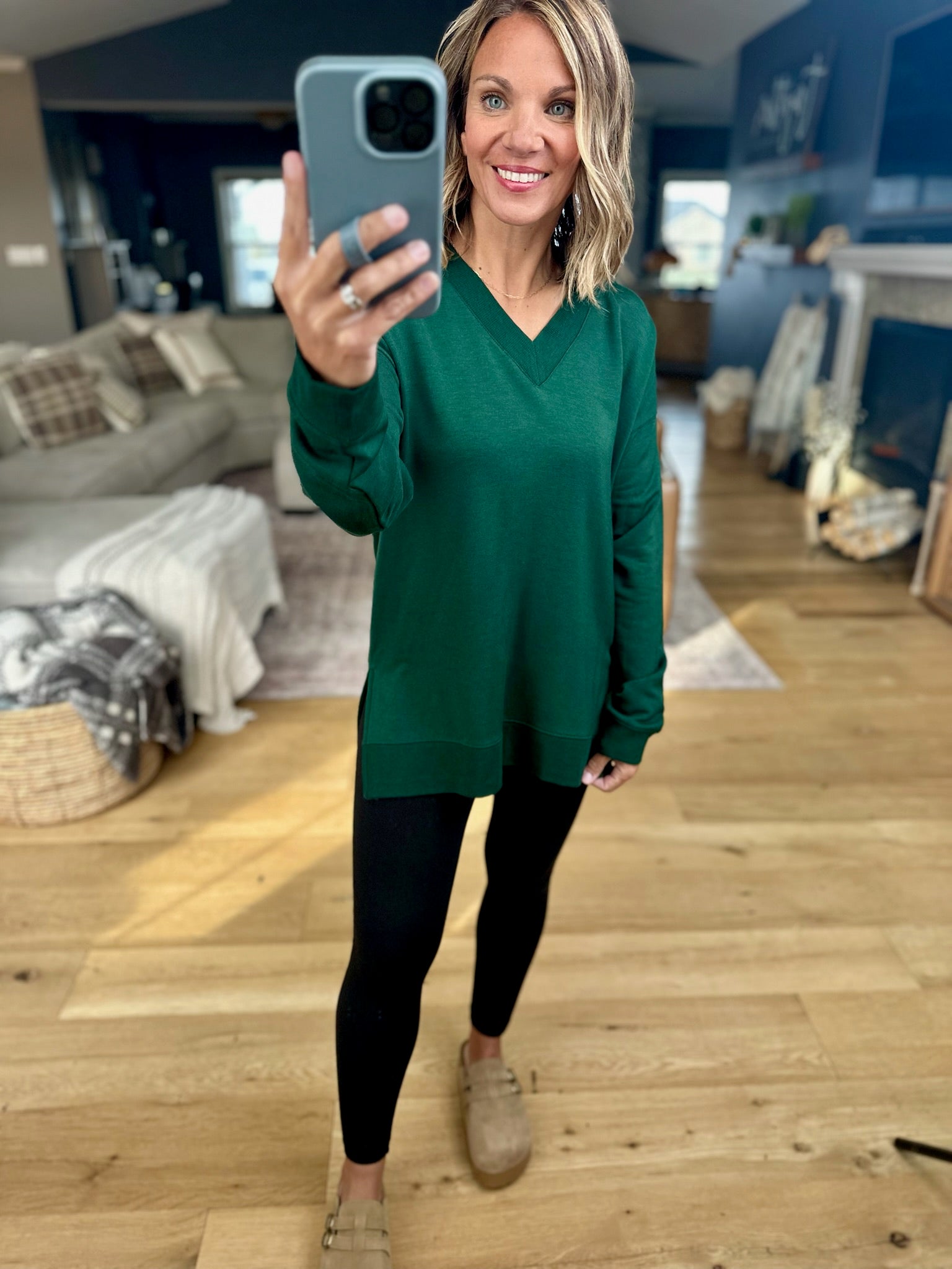 The Only Way V-Neck Top-sweater-Thread & Supply-Anna Kaytes Boutique, Women's Fashion Boutique in Grinnell, Iowa