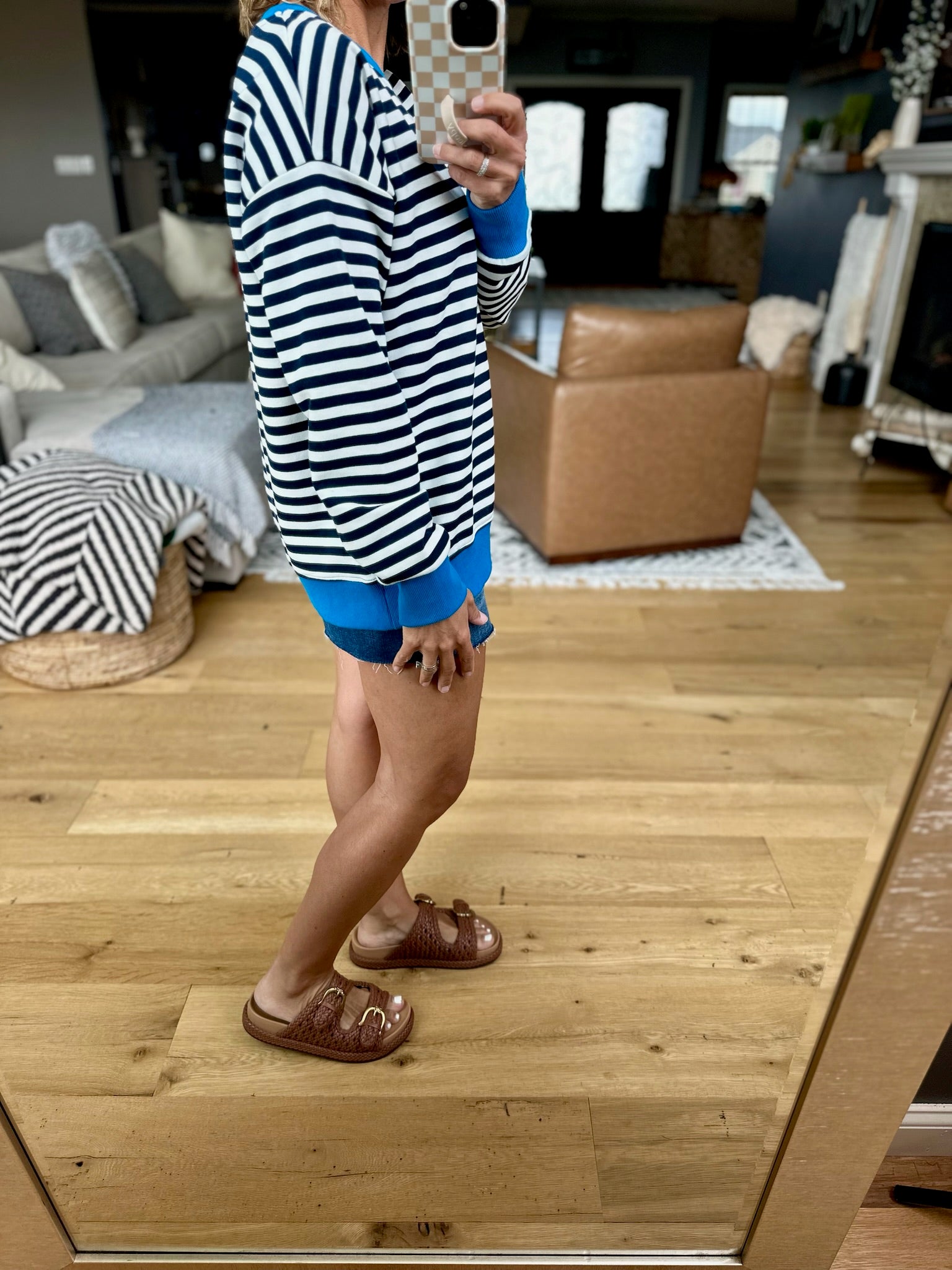 Rookie Season Striped Pullover - Multiple Options-Hem & Thread-Anna Kaytes Boutique, Women's Fashion Boutique in Grinnell, Iowa