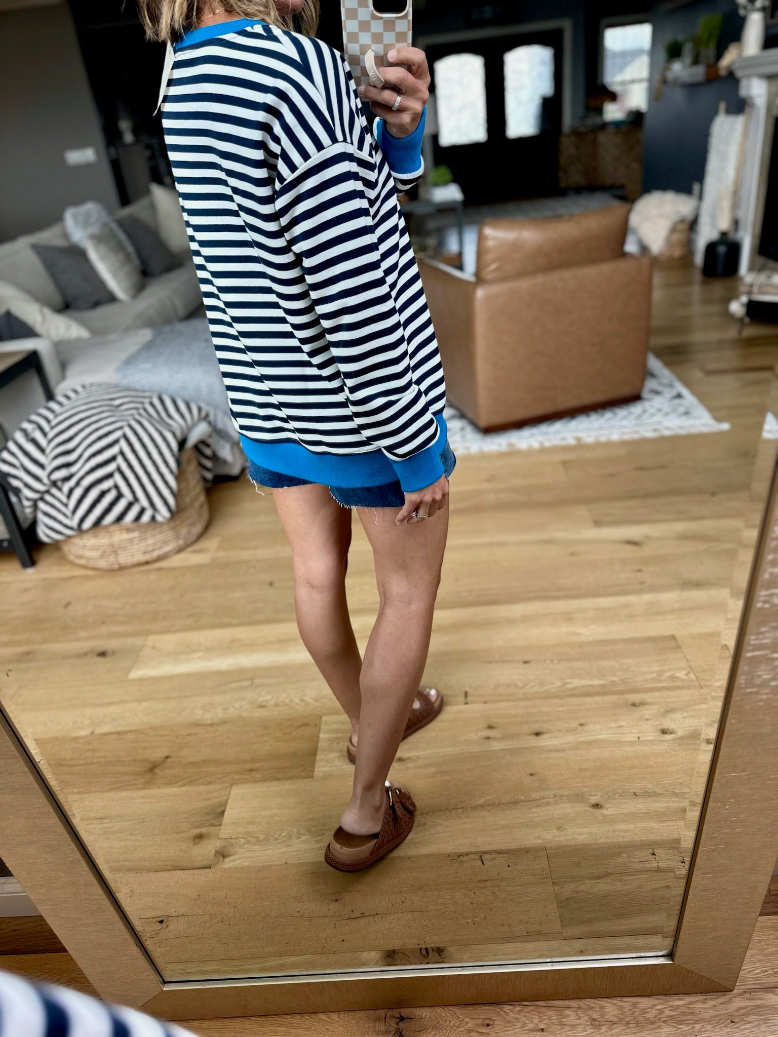 Rookie Season Striped Pullover - Multiple Options-Hem & Thread-Anna Kaytes Boutique, Women's Fashion Boutique in Grinnell, Iowa