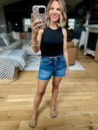 The Kelli High-Rise Denim Short-Vervet-Anna Kaytes Boutique, Women's Fashion Boutique in Grinnell, Iowa