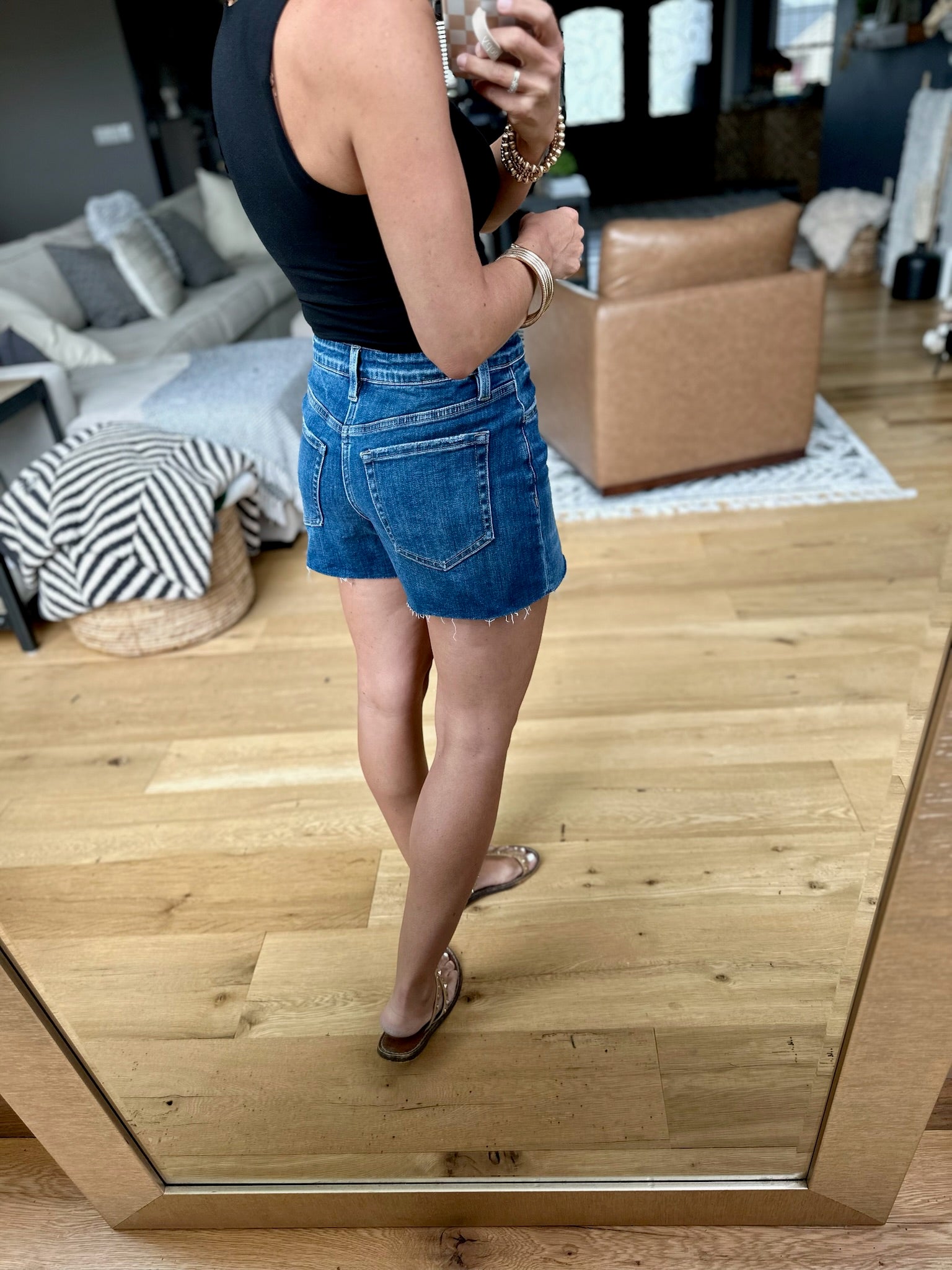 The Kelli High-Rise Denim Short-Shorts-Vervet-Anna Kaytes Boutique, Women's Fashion Boutique in Grinnell, Iowa