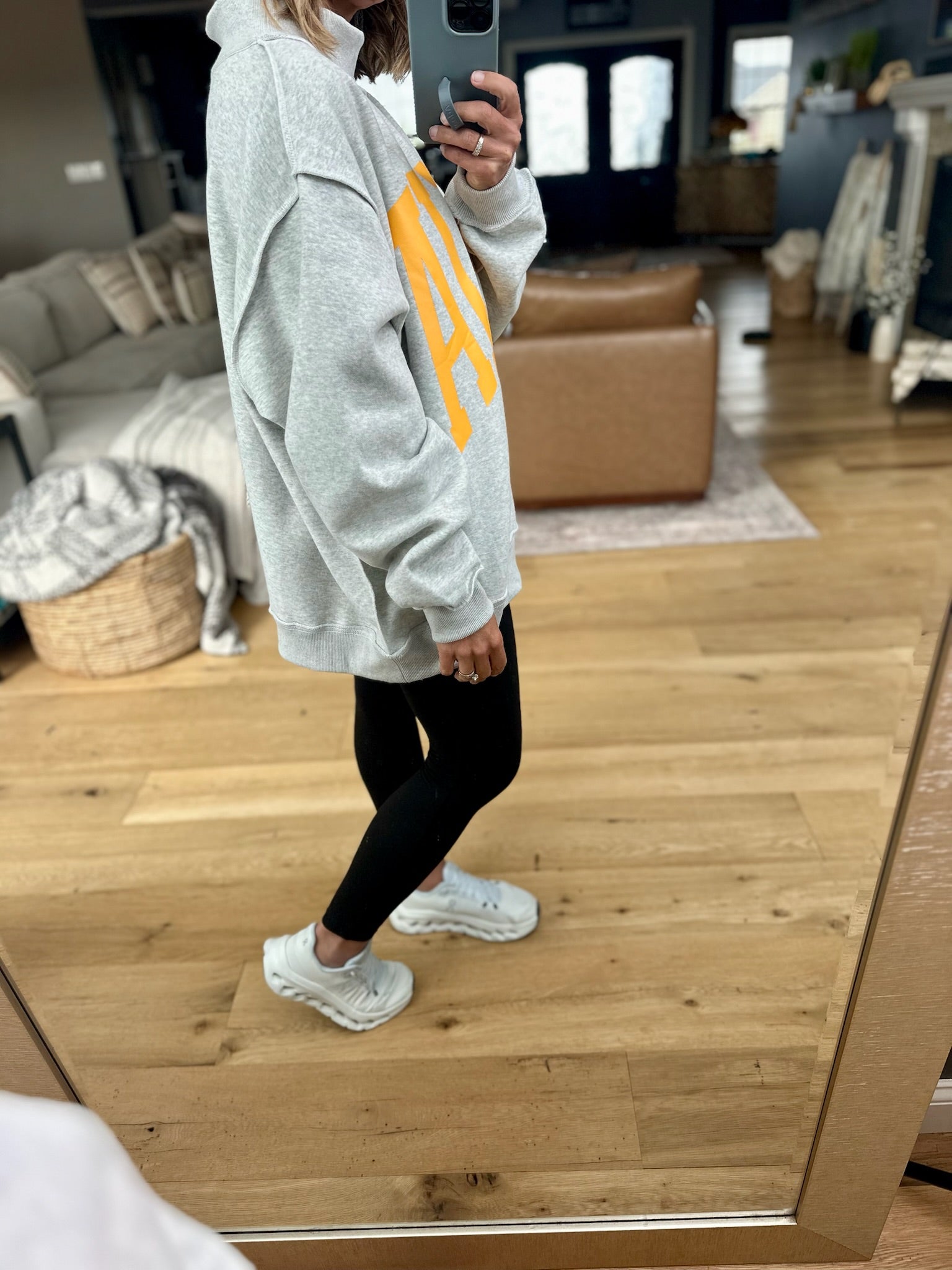IOWA Reversible Mock-Neck Sweatshirt-Bucketlist-Anna Kaytes Boutique, Women's Fashion Boutique in Grinnell, Iowa