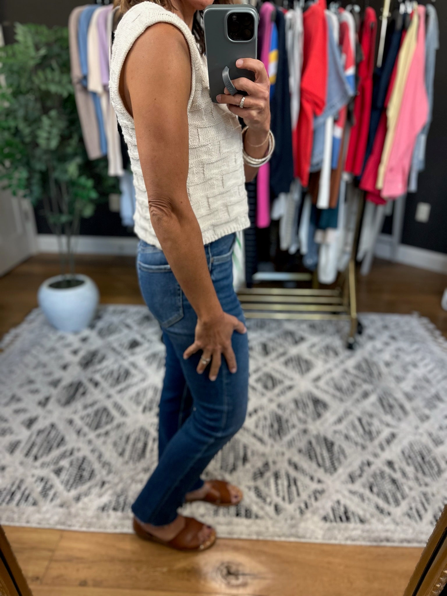 For The Cover Knit Sweater Vest-Sweaters-By Together-Anna Kaytes Boutique, Women's Fashion Boutique in Grinnell, Iowa