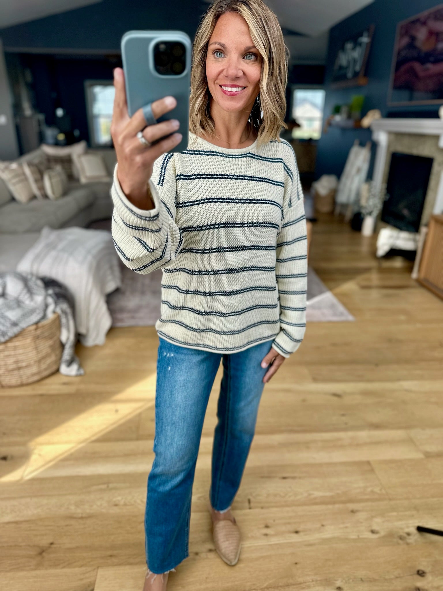 **Sweet Soul Striped Knit Top-W2358-Anna Kaytes Boutique, Women's Fashion Boutique in Grinnell, Iowa