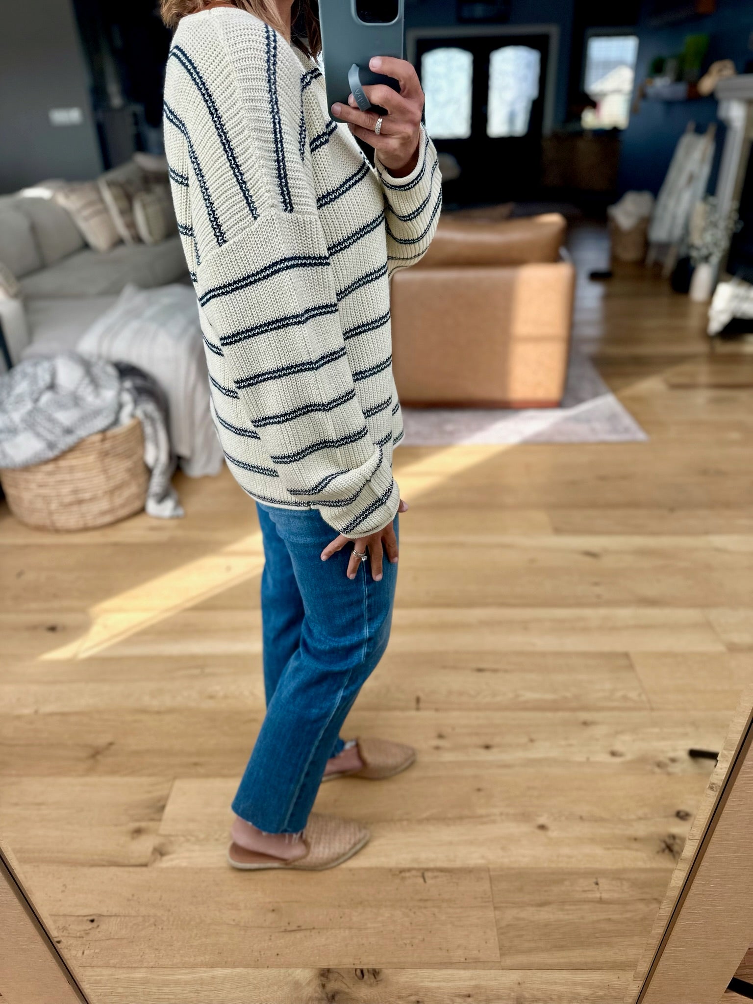 **Sweet Soul Striped Knit Top-W2358-Anna Kaytes Boutique, Women's Fashion Boutique in Grinnell, Iowa