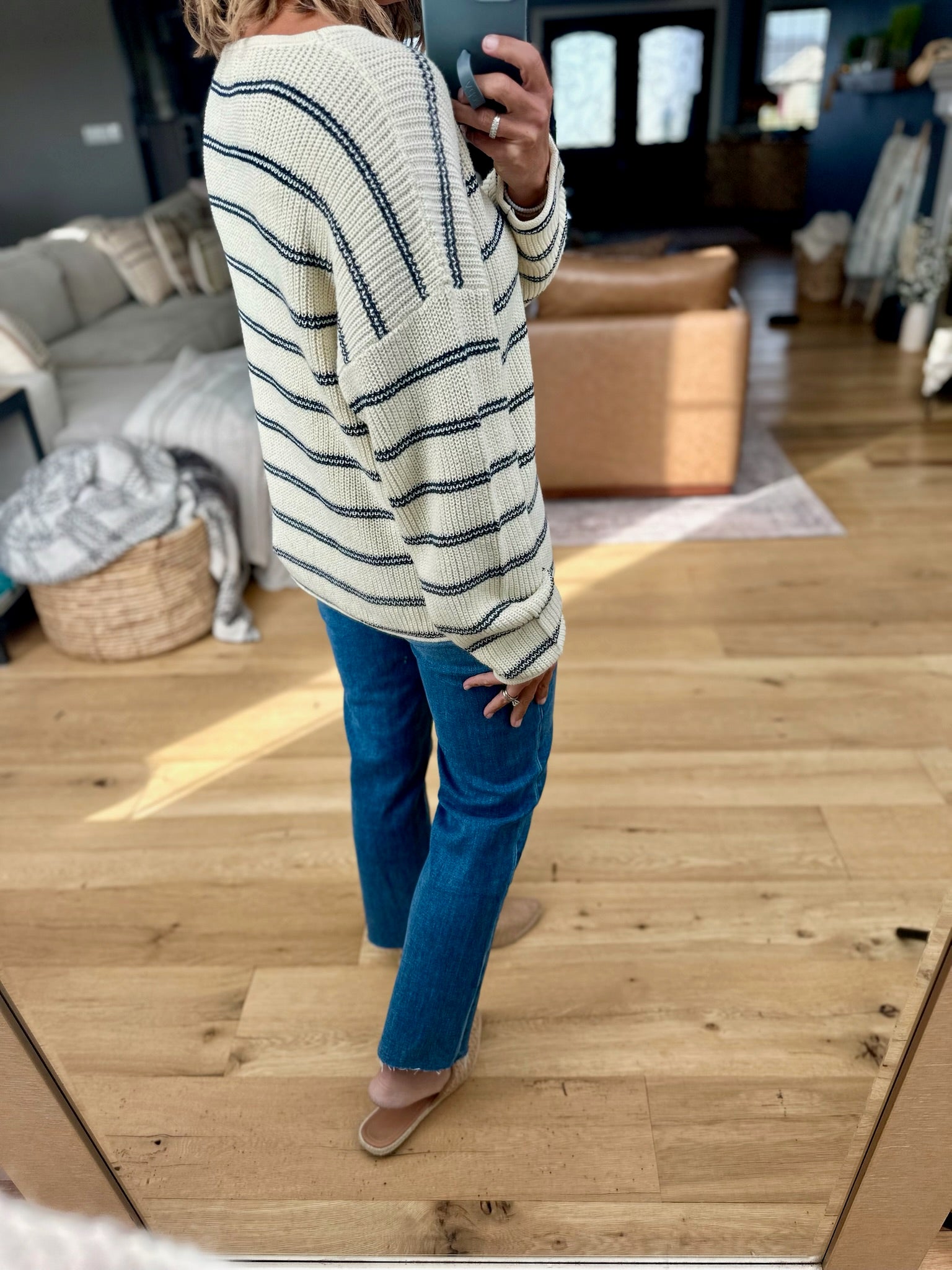 **Sweet Soul Striped Knit Top-W2358-Anna Kaytes Boutique, Women's Fashion Boutique in Grinnell, Iowa