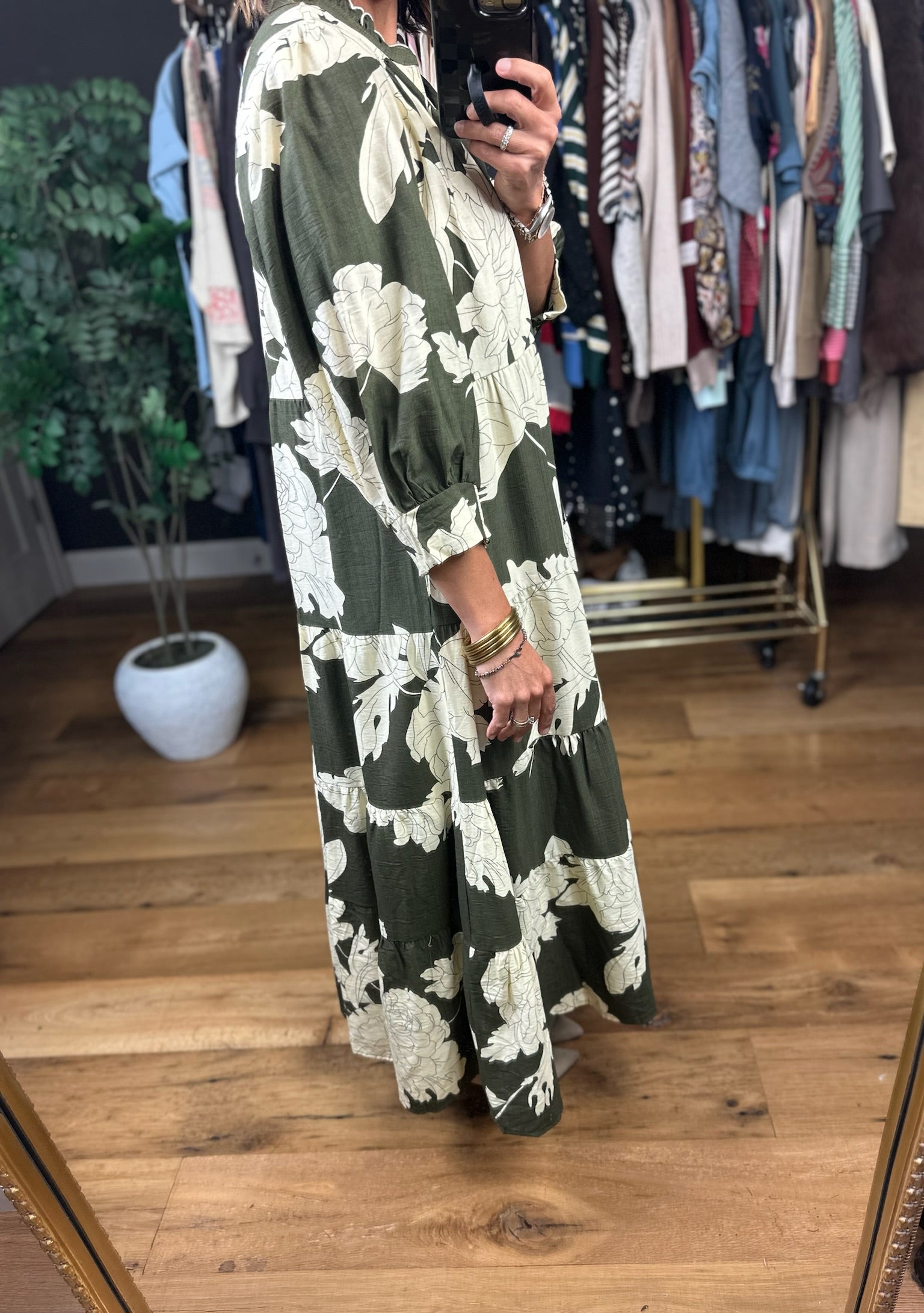 Keeping Up With Fall Floral Maxi Dress-Dresses-Umgee-Anna Kaytes Boutique, Women's Fashion Boutique in Grinnell, Iowa
