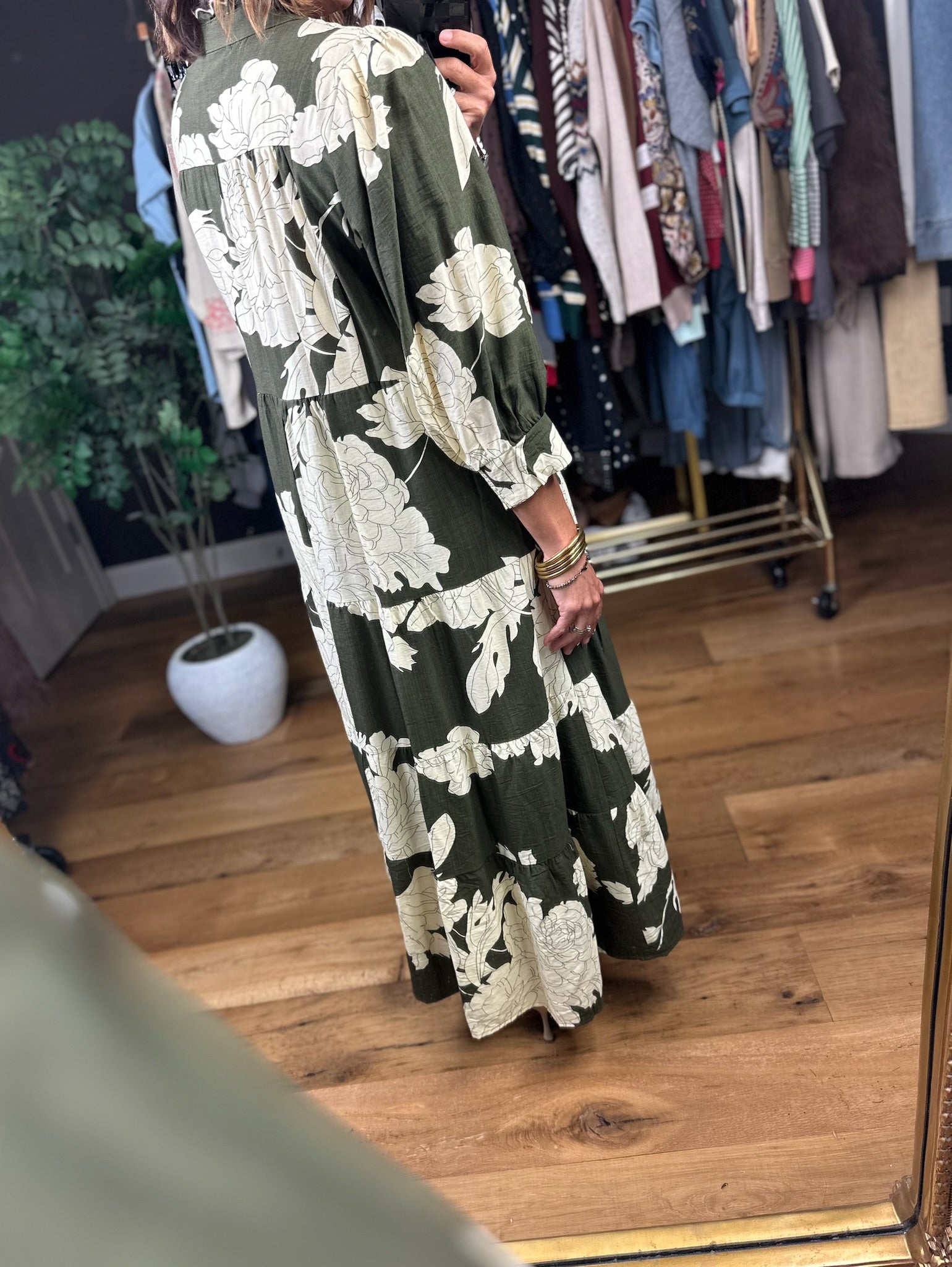 Keeping Up With Fall Floral Maxi Dress-Dresses-Umgee-Anna Kaytes Boutique, Women's Fashion Boutique in Grinnell, Iowa