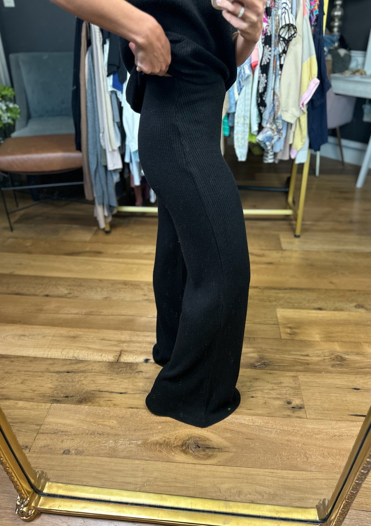 Make The Best Ribbed Wide-Leg + Cowl Neck Top Set - Multiple Options-Zenana-Anna Kaytes Boutique, Women's Fashion Boutique in Grinnell, Iowa