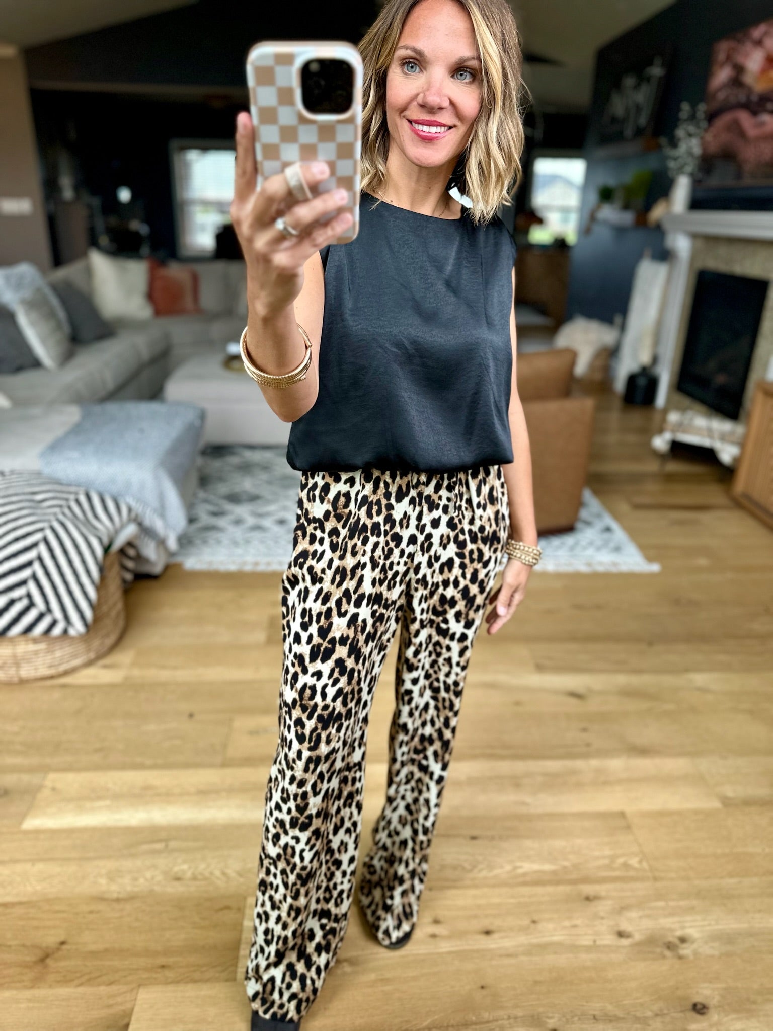 On The Prowl Animal Print Pant - Brown/Black-Wishlist-Anna Kaytes Boutique, Women's Fashion Boutique in Grinnell, Iowa