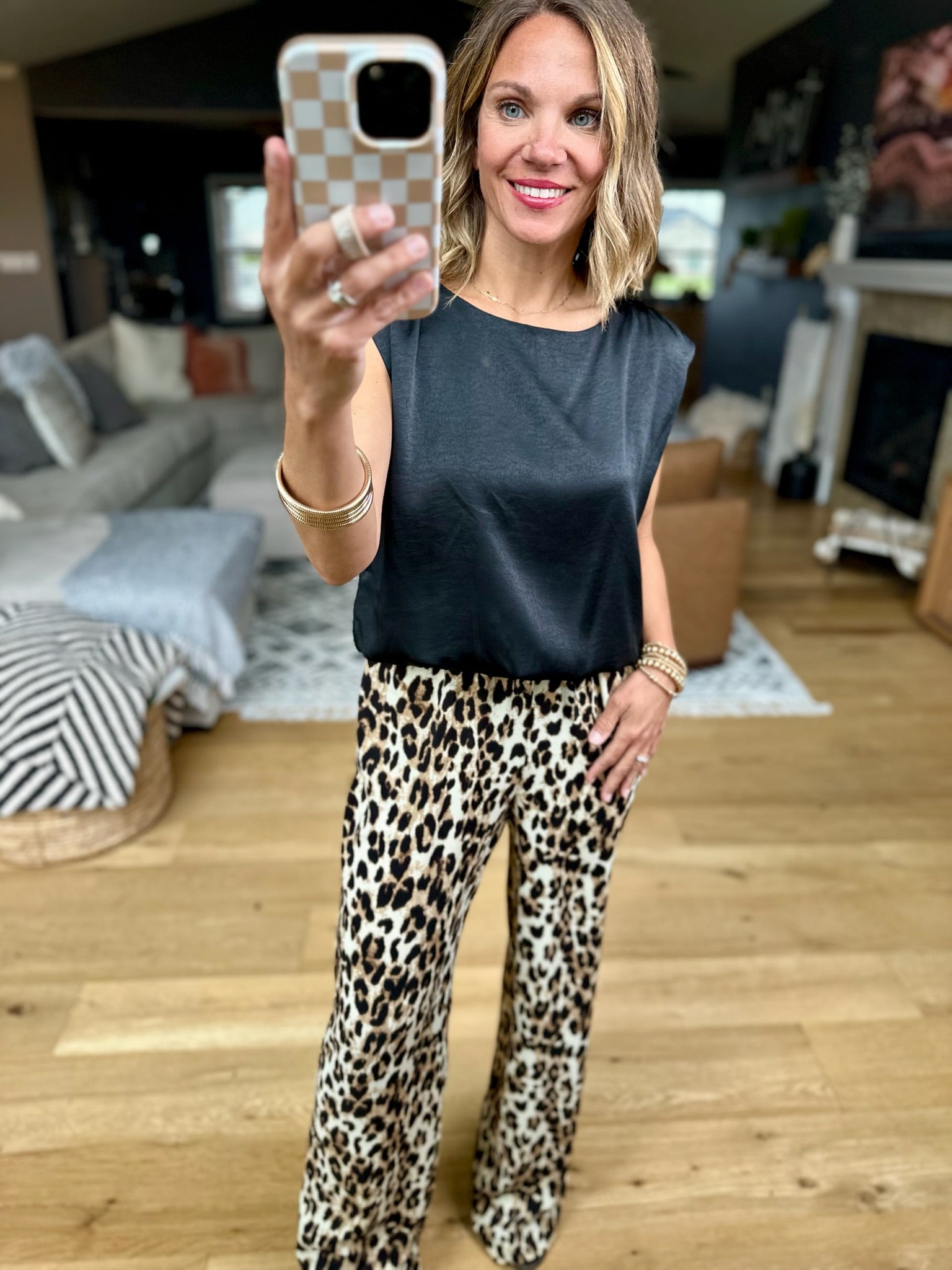 On The Prowl Animal Print Pant - Brown/Black-Wishlist-Anna Kaytes Boutique, Women's Fashion Boutique in Grinnell, Iowa