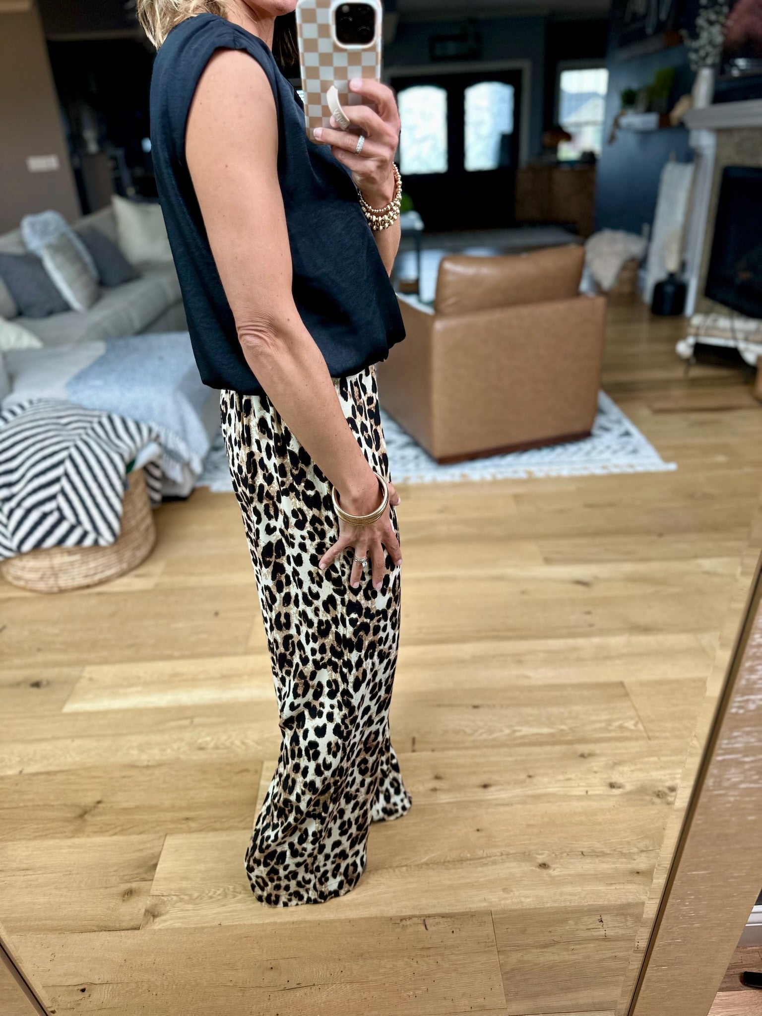 On The Prowl Animal Print Pant - Brown/Black-Wishlist-Anna Kaytes Boutique, Women's Fashion Boutique in Grinnell, Iowa