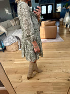 Trusting Fall Floral Dress-Skies Are Blue-Anna Kaytes Boutique, Women's Fashion Boutique in Grinnell, Iowa
