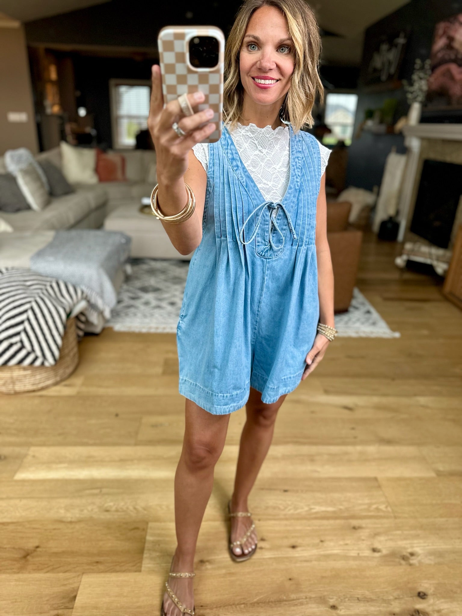 Up In Smoke Denim Romper - Multiple Options-Rompers-Veveret-Anna Kaytes Boutique, Women's Fashion Boutique in Grinnell, Iowa
