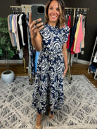 Petal & Paisley Tiered Dress-Dresses-Jodifl-Anna Kaytes Boutique, Women's Fashion Boutique in Grinnell, Iowa