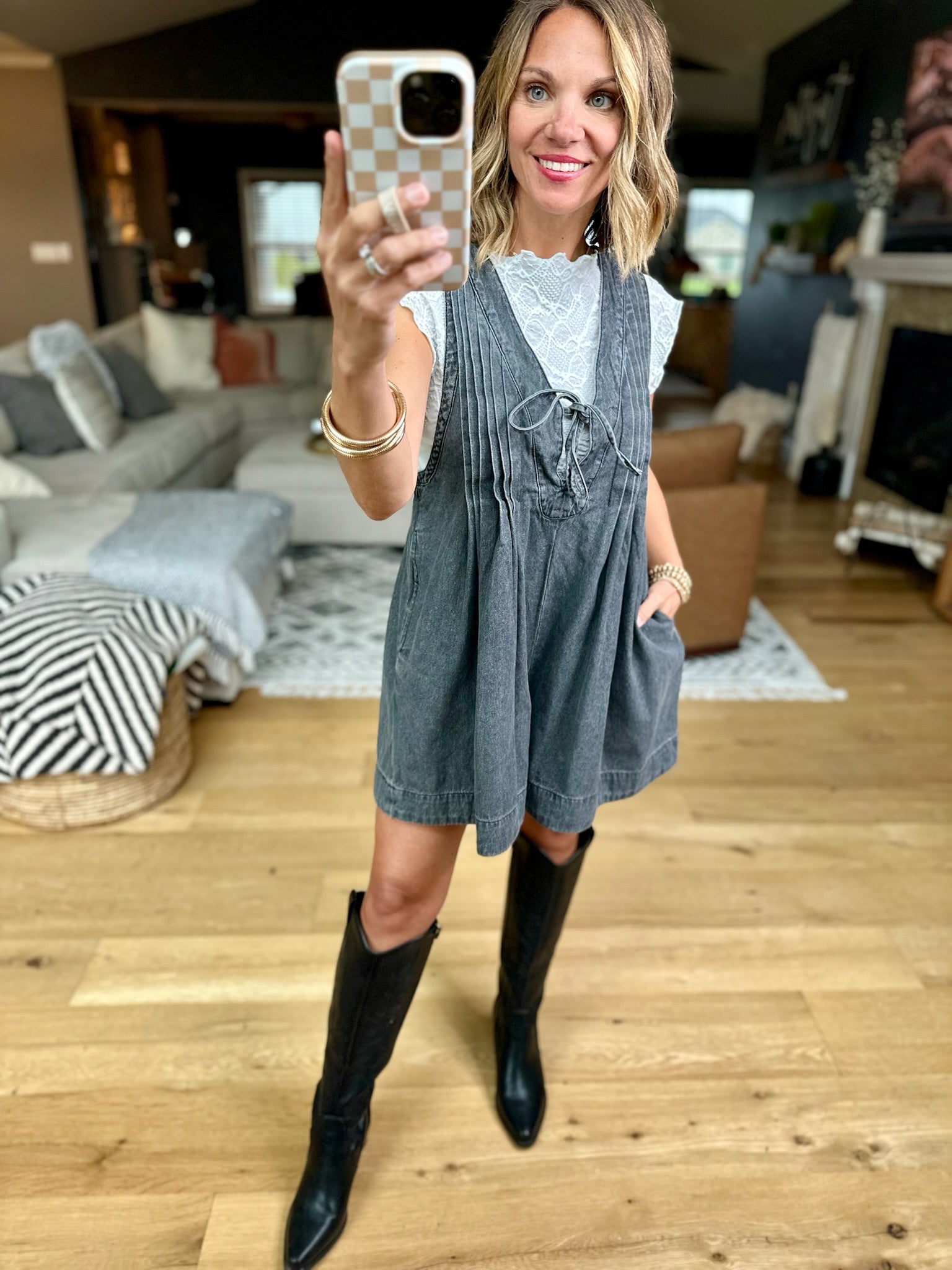 Up In Smoke Denim Romper - Multiple Options-Rompers-Veveret-Anna Kaytes Boutique, Women's Fashion Boutique in Grinnell, Iowa