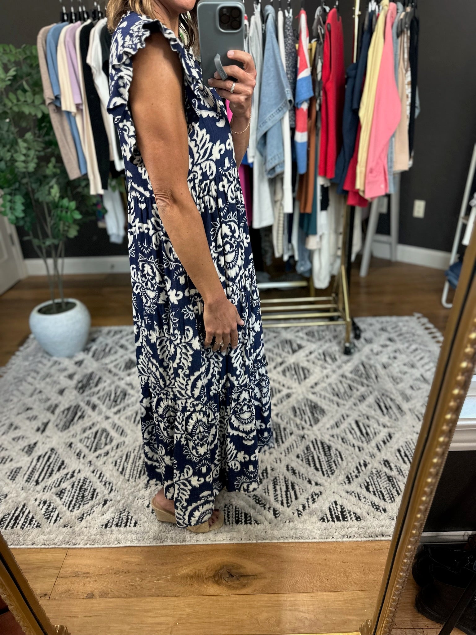 Petal & Paisley Tiered Dress-Dresses-Jodifl-Anna Kaytes Boutique, Women's Fashion Boutique in Grinnell, Iowa