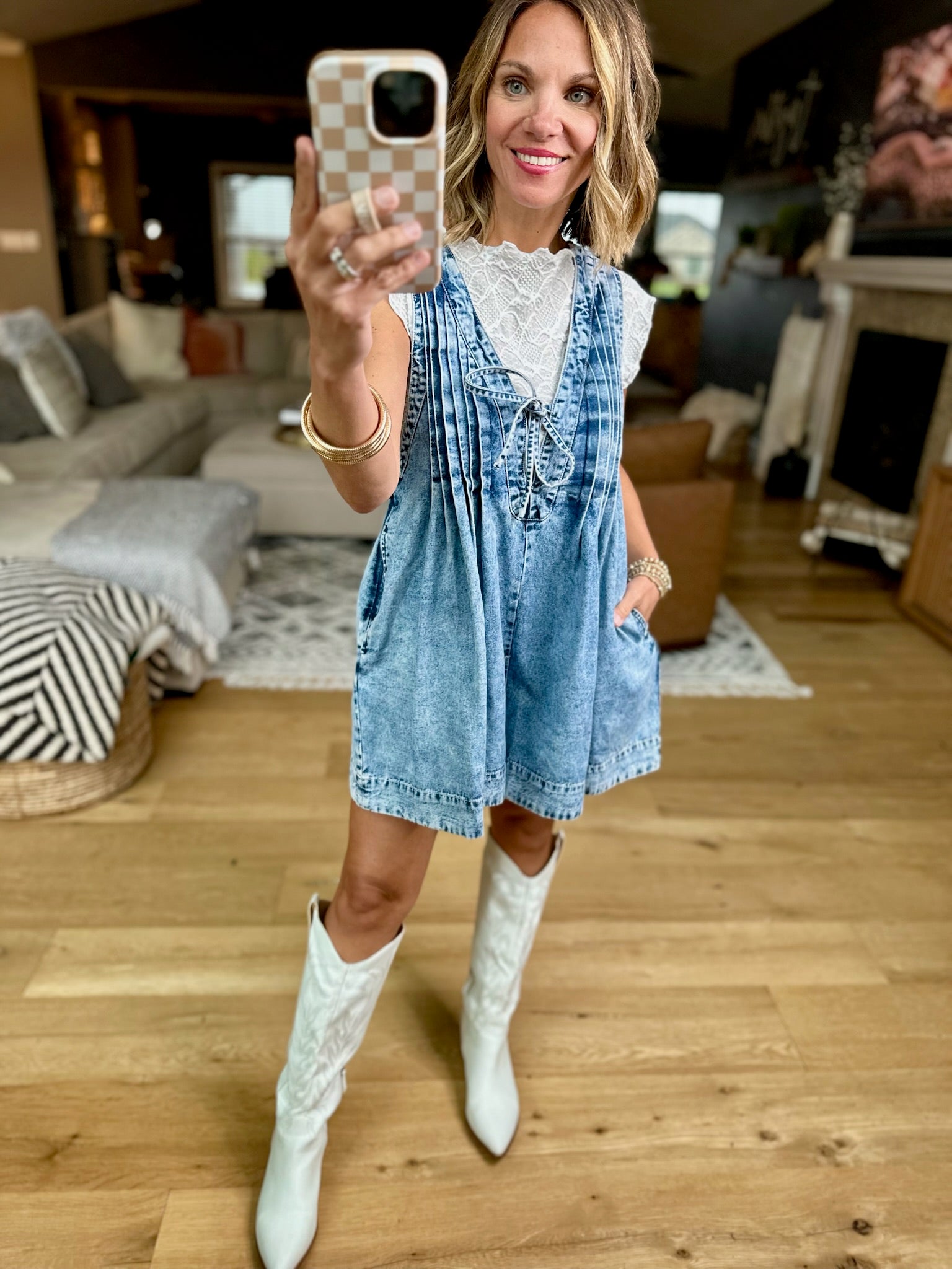 Up In Smoke Denim Romper - Multiple Options-Rompers-Veveret-Anna Kaytes Boutique, Women's Fashion Boutique in Grinnell, Iowa