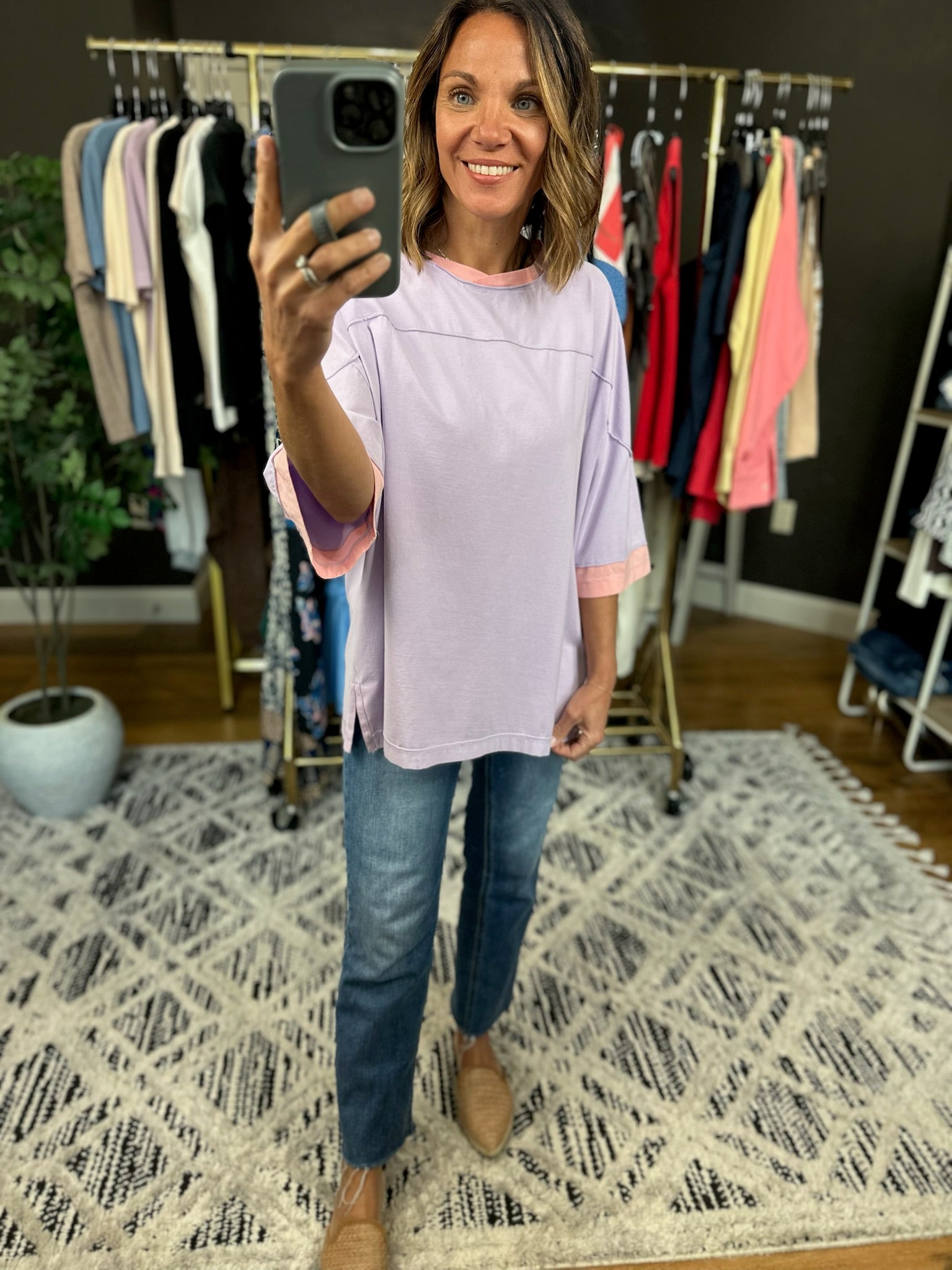 See Me Oversized Cotton Tee-Short Sleeves-Easel-Anna Kaytes Boutique, Women's Fashion Boutique in Grinnell, Iowa