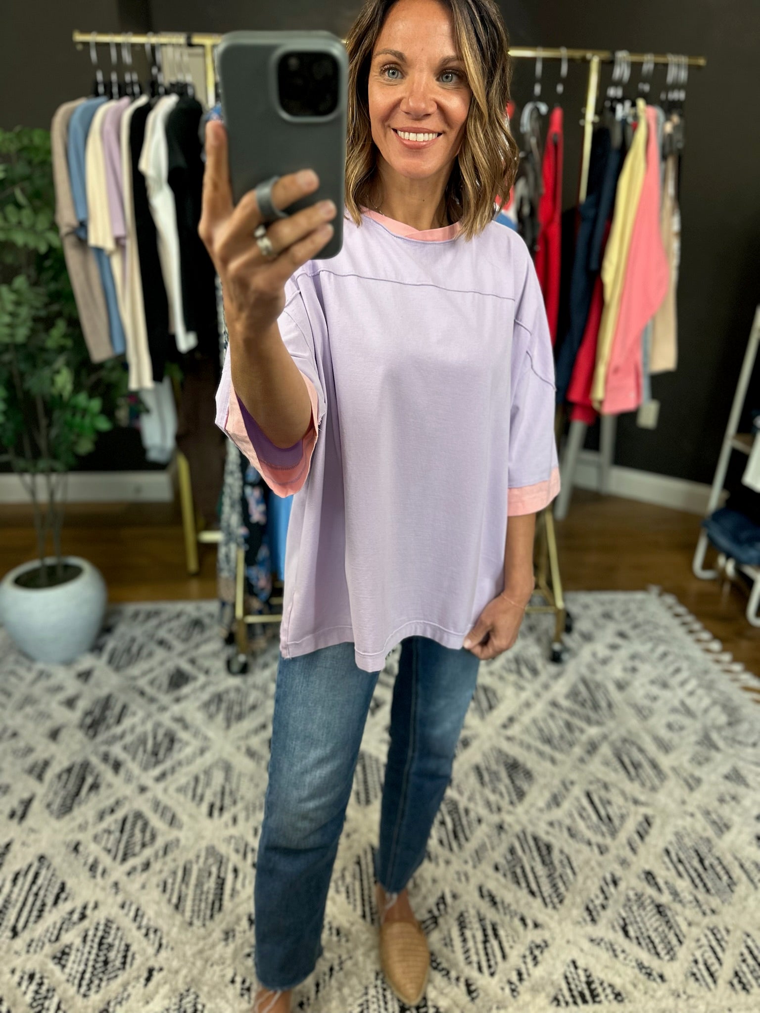 See Me Oversized Cotton Tee-Short Sleeves-Easel-Anna Kaytes Boutique, Women's Fashion Boutique in Grinnell, Iowa