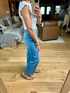 Leave Some Space Lace Edge Knit Top - Ivory-Hem & Thread-Anna Kaytes Boutique, Women's Fashion Boutique in Grinnell, Iowa