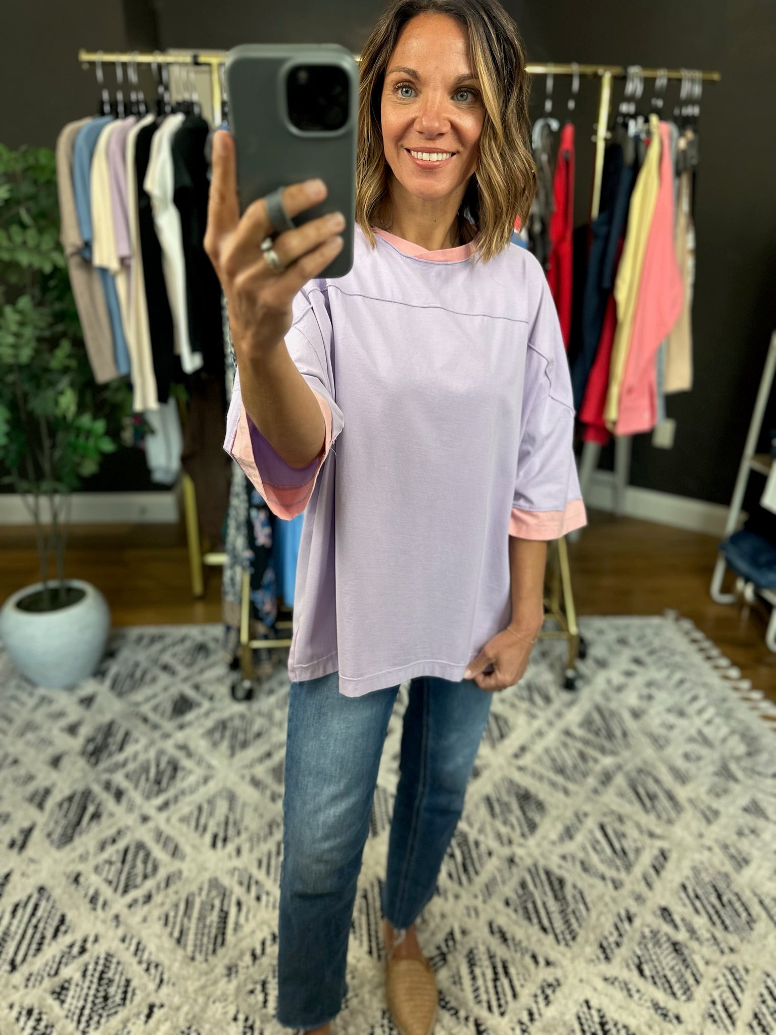 See Me Oversized Cotton Tee-Short Sleeves-Easel-Anna Kaytes Boutique, Women's Fashion Boutique in Grinnell, Iowa