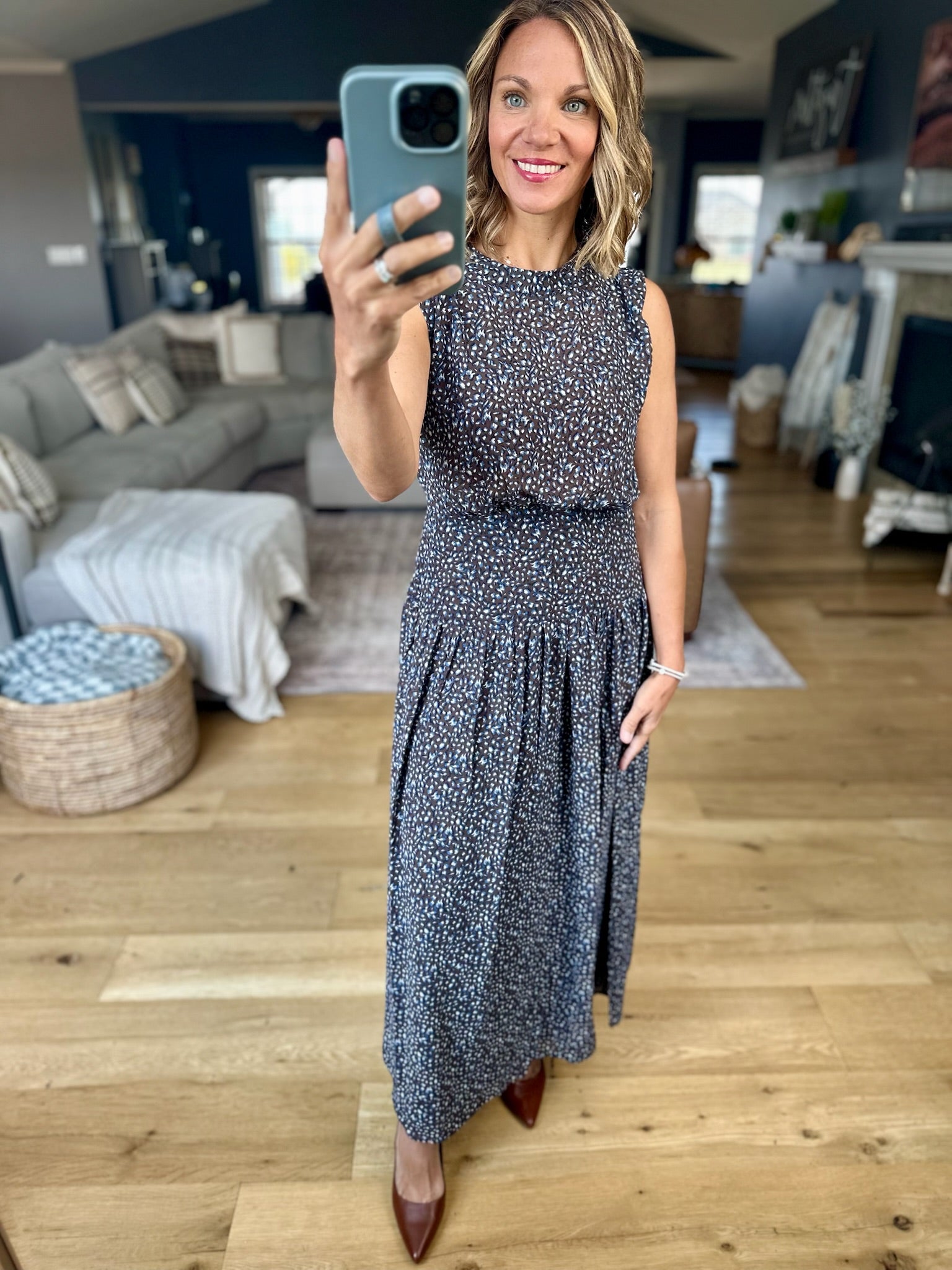 Etta Aspen Floral Midi Dress-Z Supply-Anna Kaytes Boutique, Women's Fashion Boutique in Grinnell, Iowa