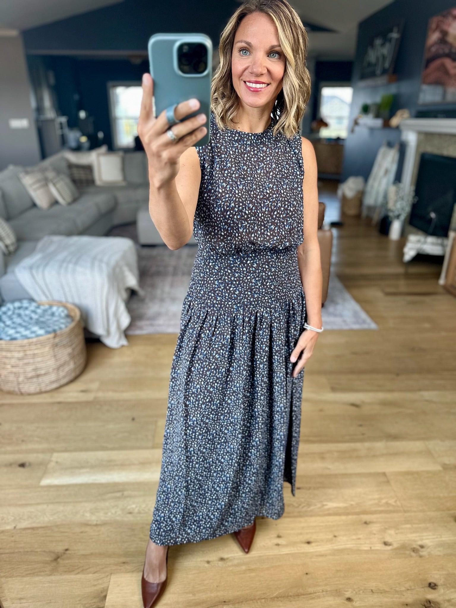 Etta Aspen Floral Midi Dress-Z Supply-Anna Kaytes Boutique, Women's Fashion Boutique in Grinnell, Iowa