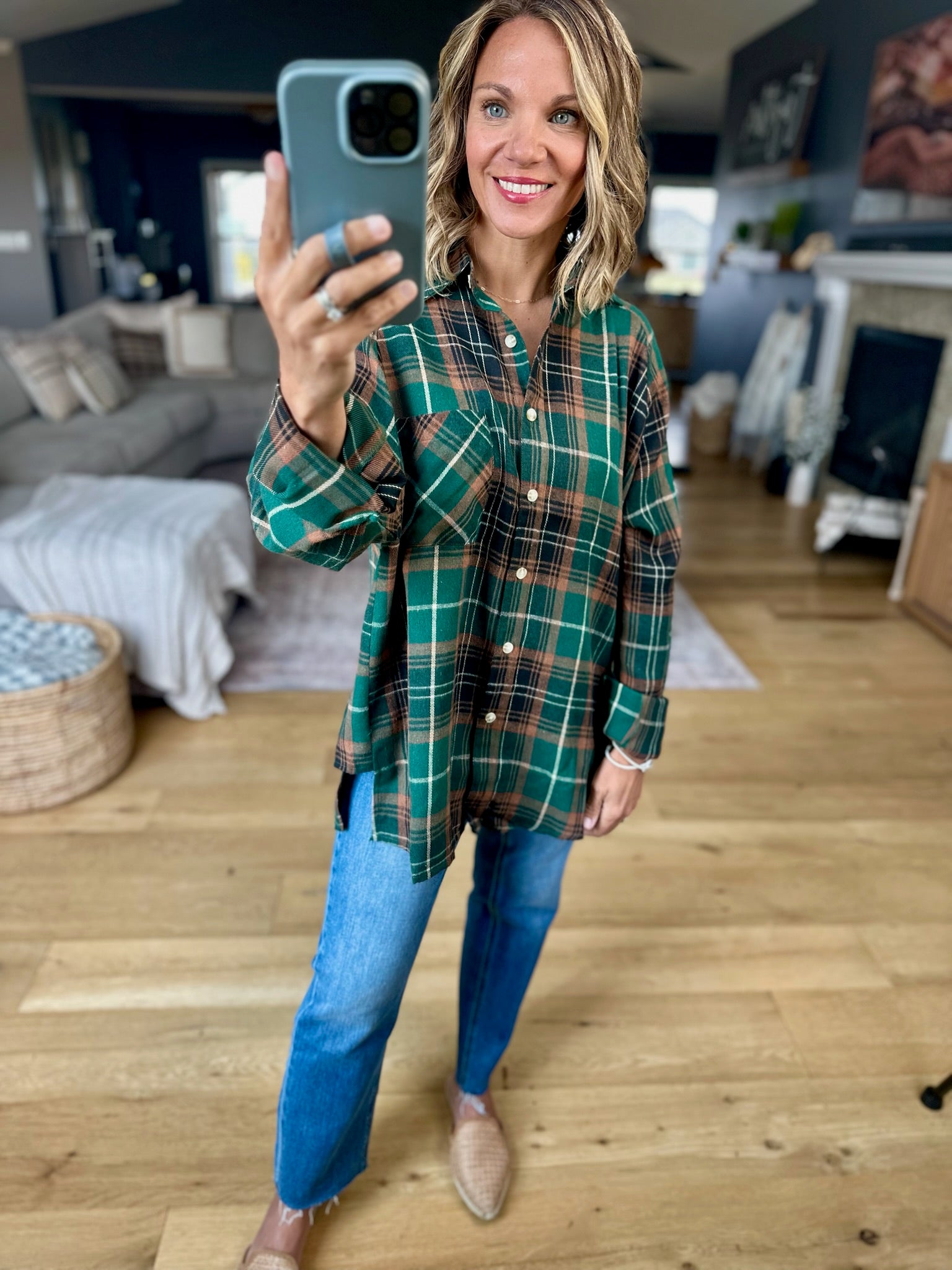 Long Road Ahead Oversized Plaid Flannel-Aemi & Co-Anna Kaytes Boutique, Women's Fashion Boutique in Grinnell, Iowa