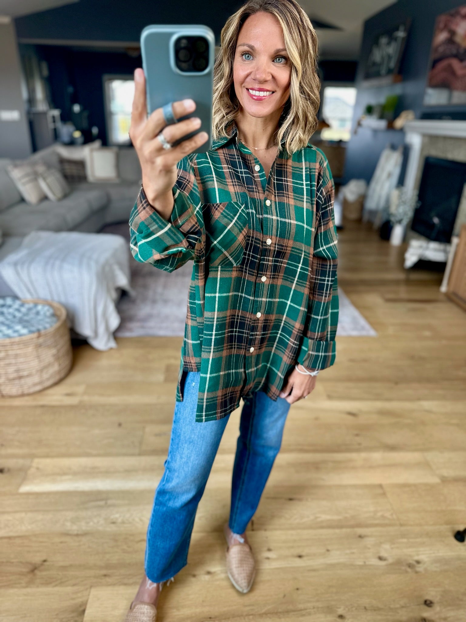 Long Road Ahead Oversized Plaid Flannel-Aemi & Co-Anna Kaytes Boutique, Women's Fashion Boutique in Grinnell, Iowa
