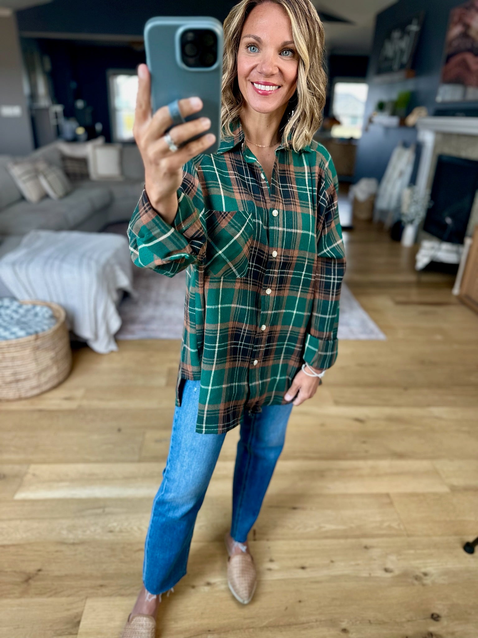 Long Road Ahead Oversized Plaid Flannel-Aemi & Co-Anna Kaytes Boutique, Women's Fashion Boutique in Grinnell, Iowa