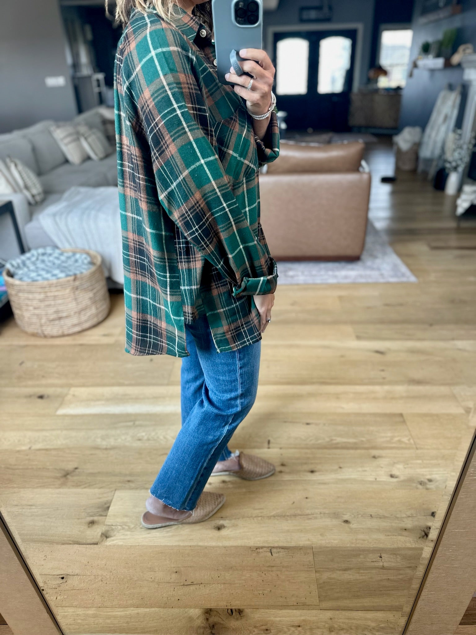 Long Road Ahead Oversized Plaid Flannel-Aemi & Co-Anna Kaytes Boutique, Women's Fashion Boutique in Grinnell, Iowa