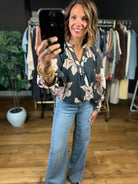In No Time Floral Top-Long Sleeves-Umgee-Anna Kaytes Boutique, Women's Fashion Boutique in Grinnell, Iowa