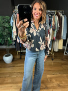 In No Time Floral Top-Long Sleeves-Umgee-Anna Kaytes Boutique, Women's Fashion Boutique in Grinnell, Iowa