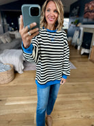 Easy Going Striped Crew-Fate-Anna Kaytes Boutique, Women's Fashion Boutique in Grinnell, Iowa